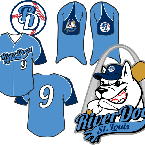 New "Riverdogs" logo for a kids baseball and soccer team / club Design by BennyT