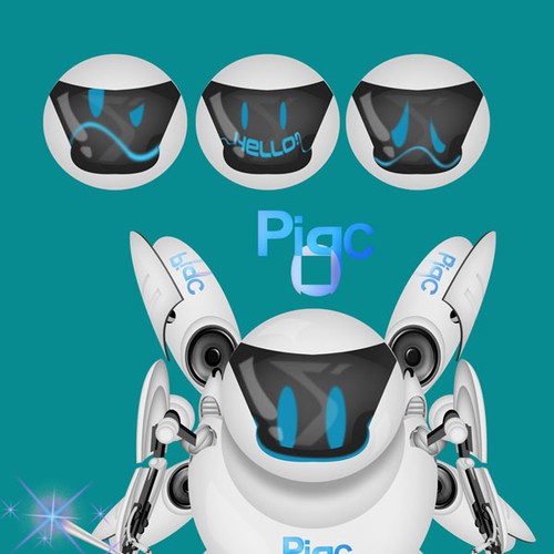 Pixar-esque Mascot & Logo - Cute, Modern, 3D Robot-Pixie Design by Dhennis Balontong