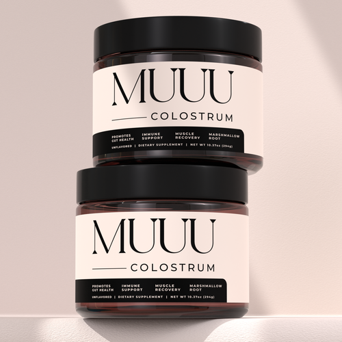 Design an aesthetic label for our Colostrum Product Design by ilonaGi