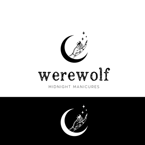 99d: Werewolf Midnight Manicures logo Design by Cit