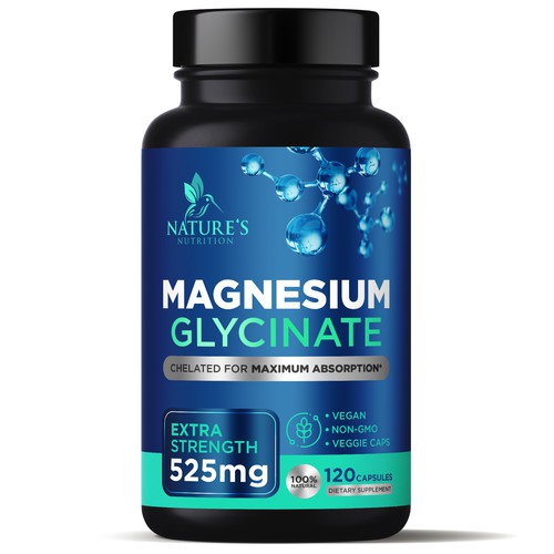 Natural Magnesium Glycinate Design needed for Nature's Nutrition Design by gs-designs