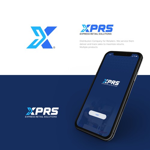 XPRS Express Retail Solutions Logo. Mass distribution company Design by bayudaswara