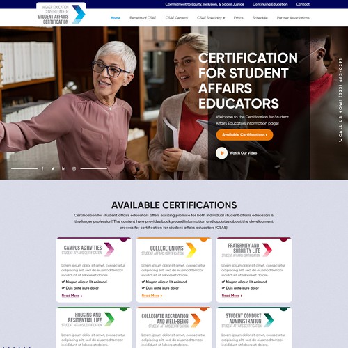 Visually appealing yet impactful certification promotion website Design by Jasmin_A (AMPLE)