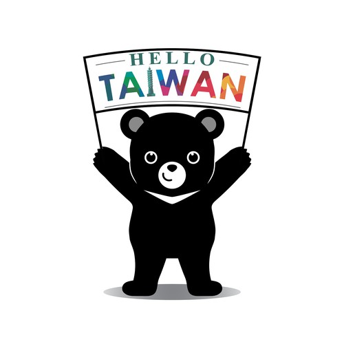 Hello Taiwan Black Bear Design by 3dami