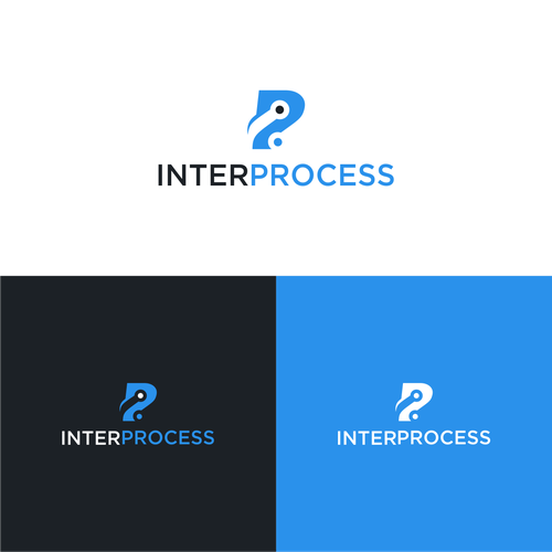 logo for INTERPROCESS, a digital products and services company Design by SALICKER