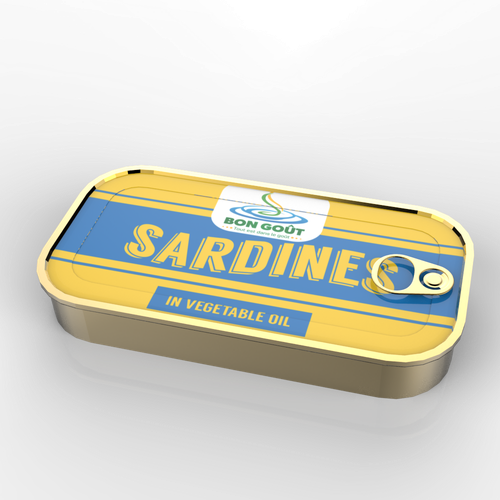 New creative and mouth-watering label for Bongout Sardines | Product ...