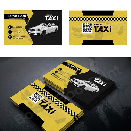 Transport Taxi direkt hier gestalten Premiumqualität 1.000 Visitenkarten 