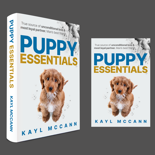 Cute puppy behaving badly for book cover Design by praveen007