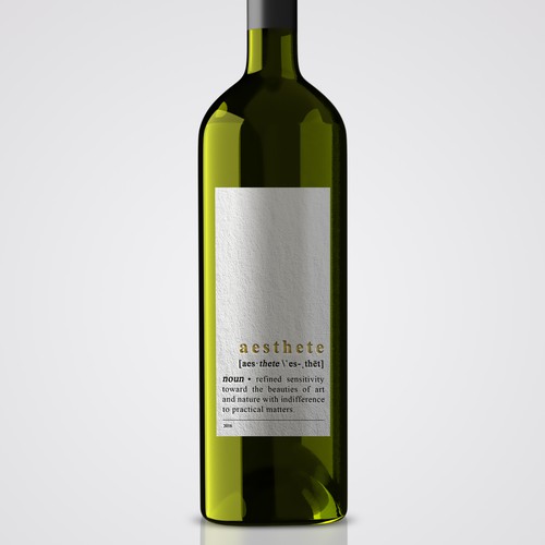 Minimalistic wine label needed Design by Alem Duran