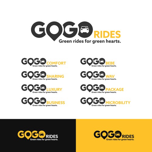 Go Go Rides Logo(s) Design réalisé par RaccoonDesigns®