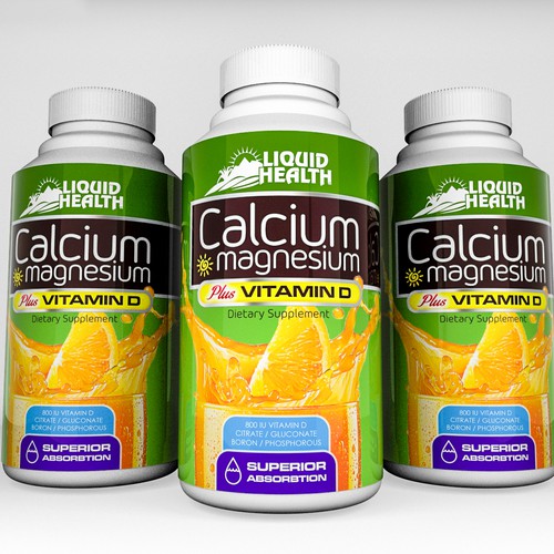 Design Calcium Magnesium Vitamin Supplement por ....Comartstudios™