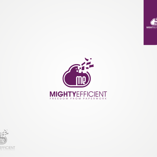 Create a modern, dynamic logo for Mighty Efficient Bookkeeping & Administration Design by bobo boy