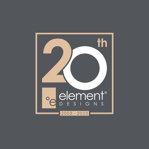 Custom High-end Modern Furniture Manufacturer's 20th Anniversary Logo Design réalisé par perféctroll