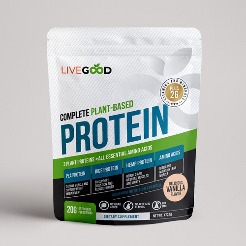 ***GUARANTEED PRIZE*** - LABEL DESIGN for Protein Powder -*****NEW***** Design by Shereef_CM