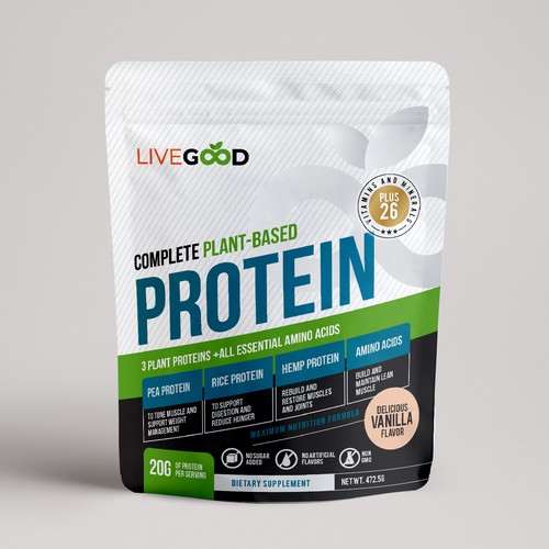 ***GUARANTEED PRIZE*** - LABEL DESIGN for Protein Powder -*****NEW***** Design by SRAA