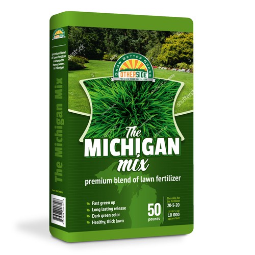 Michigan Centric Lawn Fertilizer Bag Design by Oleh Androsov