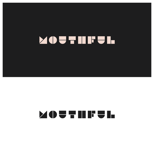 Strong, spunky yet clean logo for mouthful Design by EWMDesigns