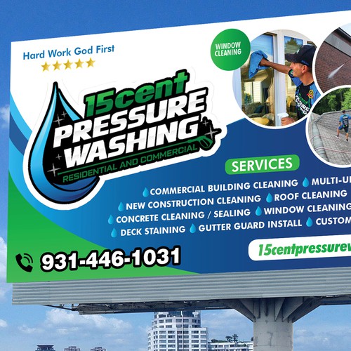 Modern Pressure Washing Billboard Design by abirk1