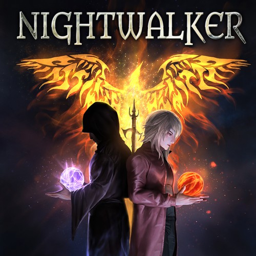 Cover and Spine Design for Fantasy Novel Nightwalker Design by Luniander