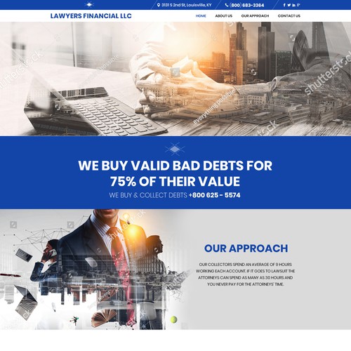 Debt Collection Website Design by Creative GS