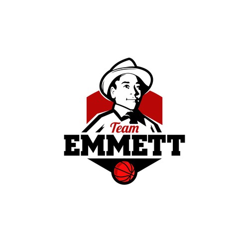 Basketball Logo for Team Emmett - Your Winning Logo Featured on Major Sports Network Ontwerp door dinoDesigns