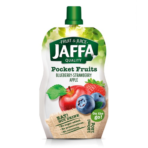 Develop Concept Design for Jaffa "Fruit in Pocket" adults’ fruit and berry puree Design by lunar1