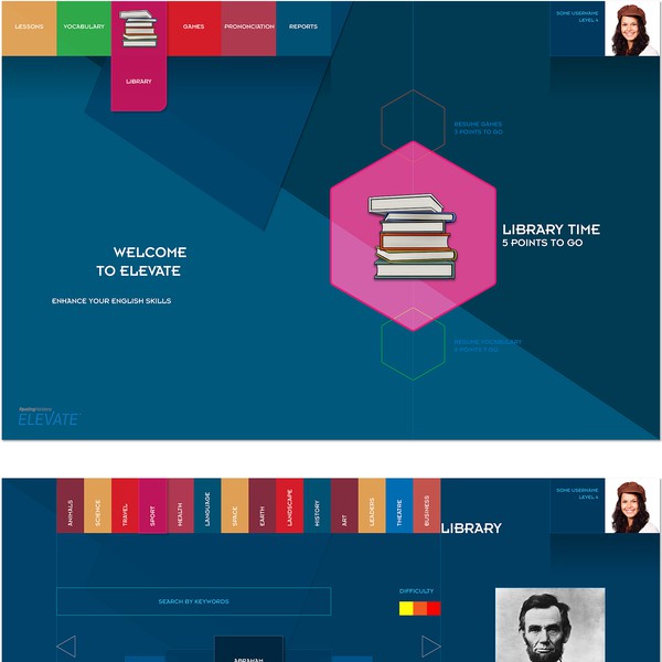 Design by Elhouss titled "Elevate web app"