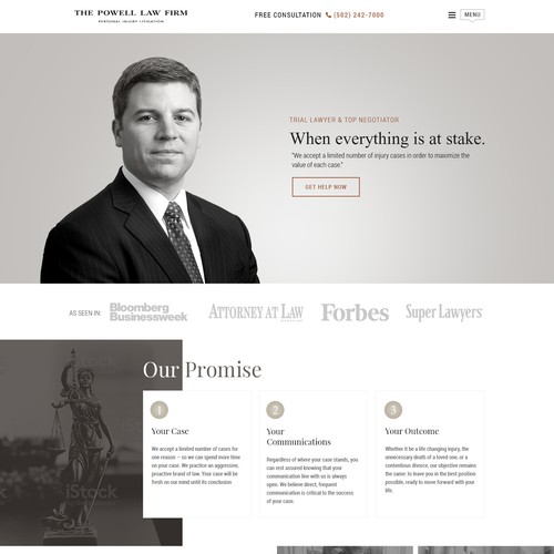 Personal Injury Law Firm - Site Redesign Design by Aj3664