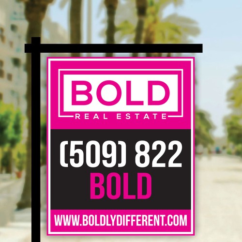 Bold Real Estate Sign Design by icon89GraPhicDeSign