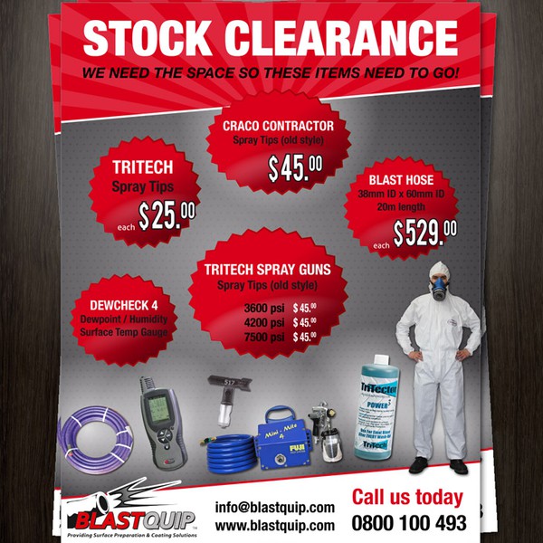 Design by eynhorn titled "Design an eye-catching flyer for Blastquip!"