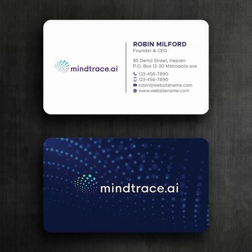 Awesome Business Card Design for AI Technology Company Design by Felix SH