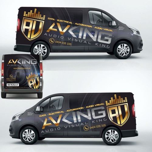 Audio visual / Electrical company - Van needs some COLOUR! デザイン by EvoDesign