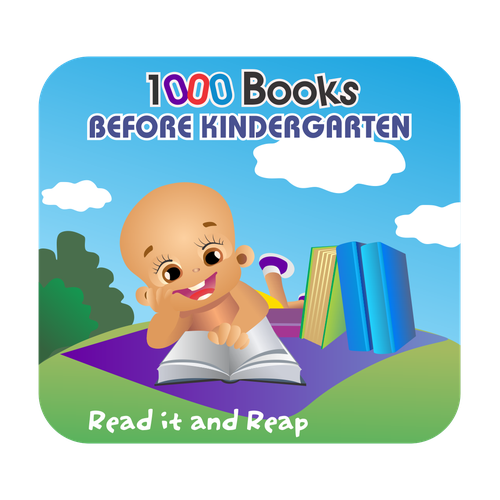 Create a winning logo for 1000 books before kindergarten | Logo design ...