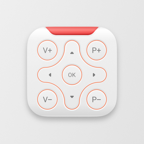 Remote control icon for iOS app Design by lks--