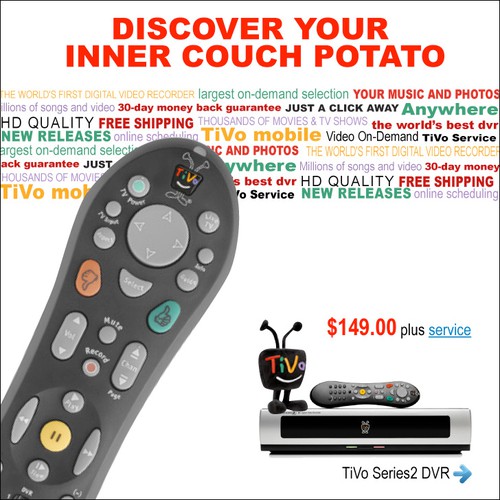 Banner design project for TiVo デザイン by becca matthews