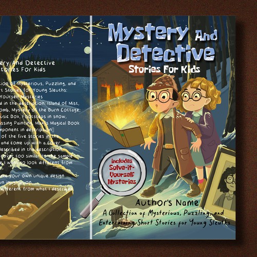 Book cover for "Mystery And Detective Stories For Kids" Design by Faithrakha™