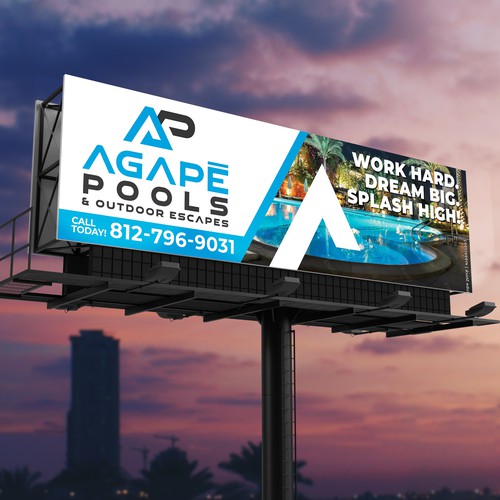 POOL AND OUTDOOR LIVING BILLBOARD DESIGN Design by SoftSkills