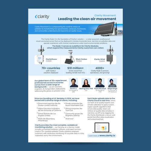 Design one-pager company overview Design by Mika90