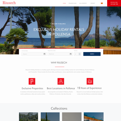 "Nueva web de alquiler de apartamentos de lujo - New website for luxury apartment rentals" winning Web page design