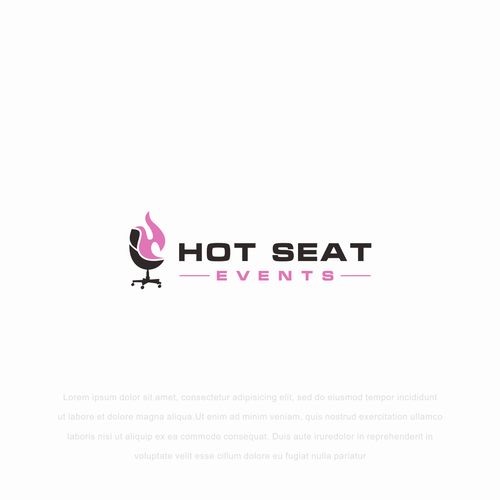 Impactful Logo For 'Hot Seat Events' – Learn from Industry Experts Through Livestreams & Events. Design by colorworks™