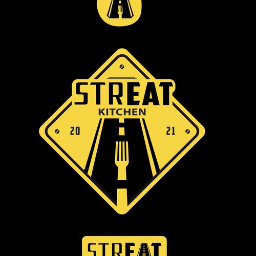 strEAT Kitchen Logo Design by Fortuna Design