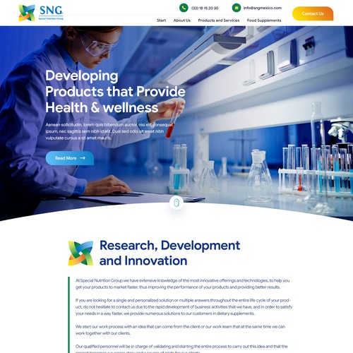 Diseño de página web propuesta en el concurso por FuturisticBug