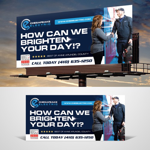 Chesapeake Electric Billboard Design by RED DOT