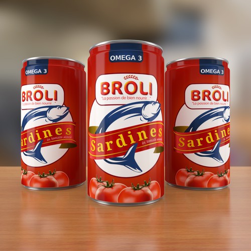 Wanted: New label for our BROLI sardines tins Design by syakuro