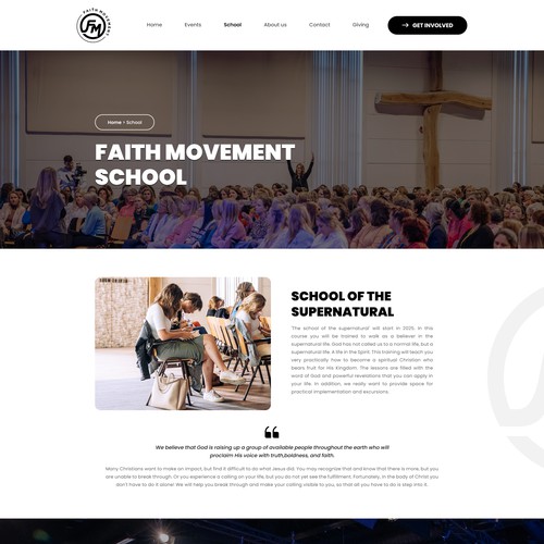 Designs | Design a attractive website for Faith Movement! Really clear ...
