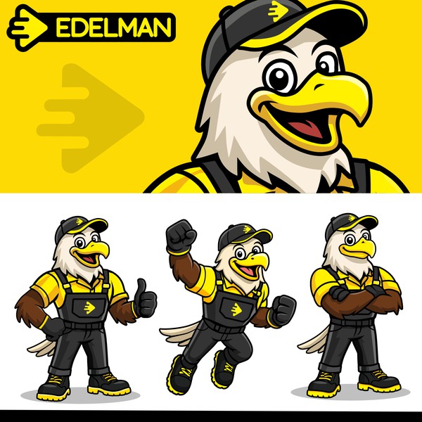 Eddie the Eagle | Mascot Design for Edelman Heating and Cooling
