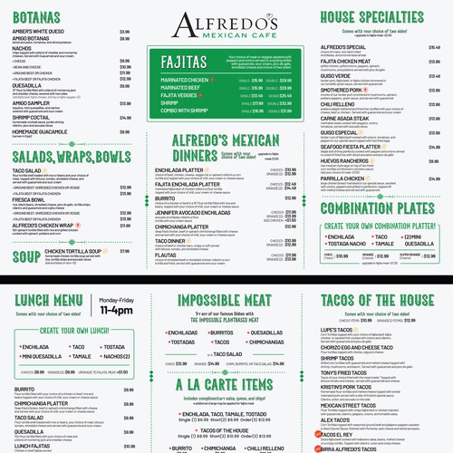 Traditional Mexican Restaurant needing new menu design! Design by _Jela_