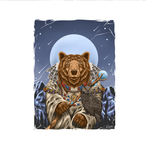 Native american bear t-shirt design, T-shirt contest