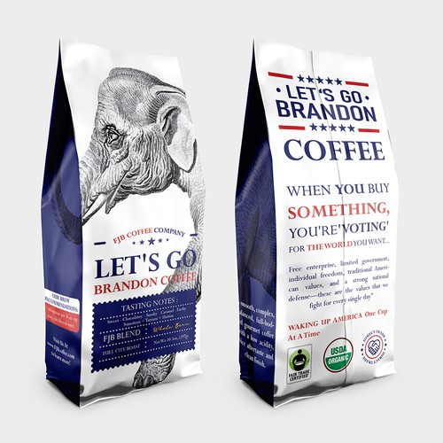 Coffee Bag design that appeals to "Let's Go Brandon" Coffee Drinkers Design réalisé par CUPEDIUM