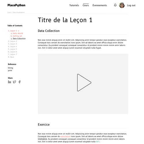 Educational and mentoring platform about the Python programming language Design réalisé par Palepinkbutterfly